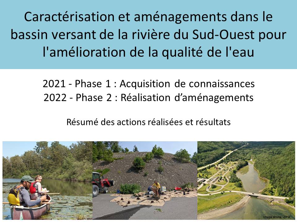 Qualité de l'eau et des bandes riveraines