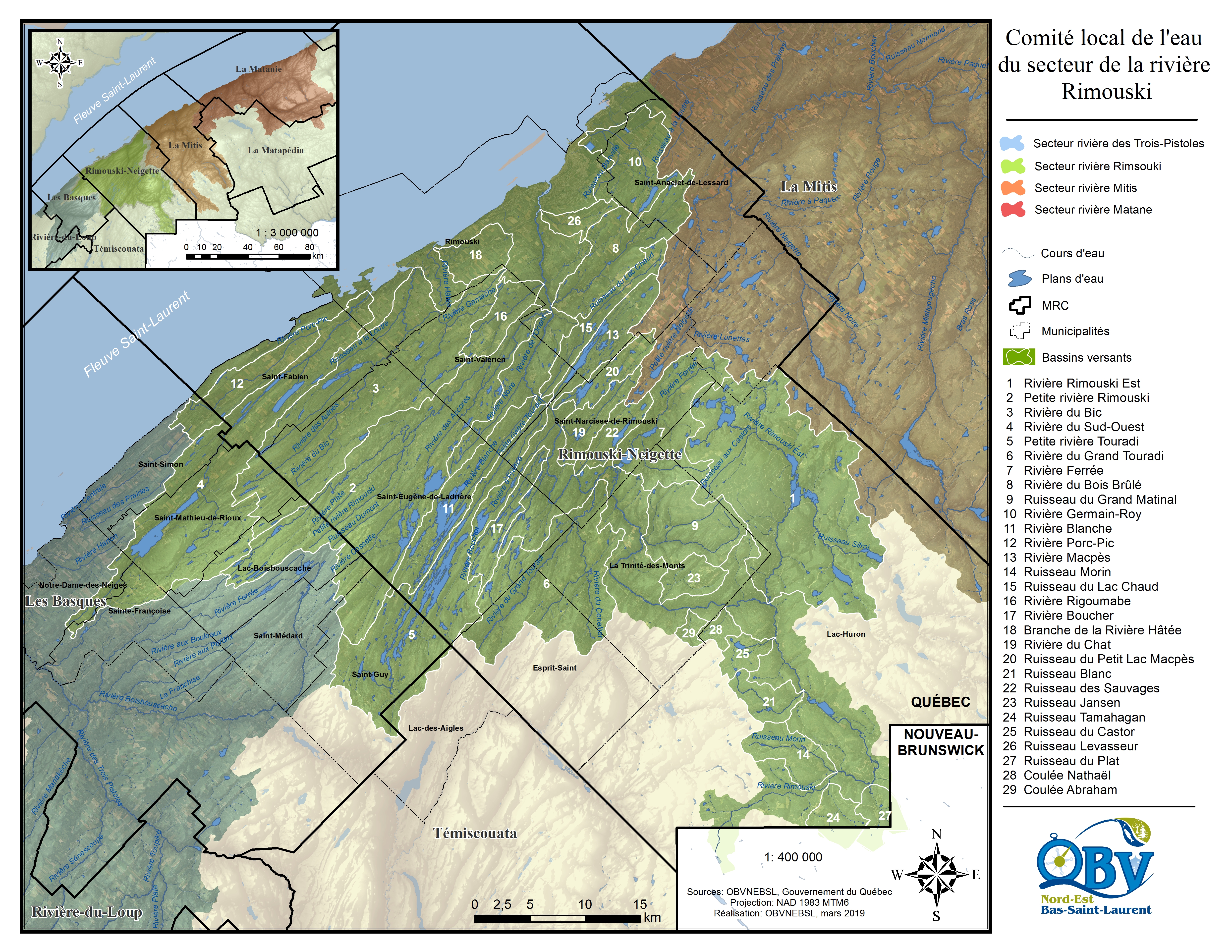 Cleau du secteur Rimouski