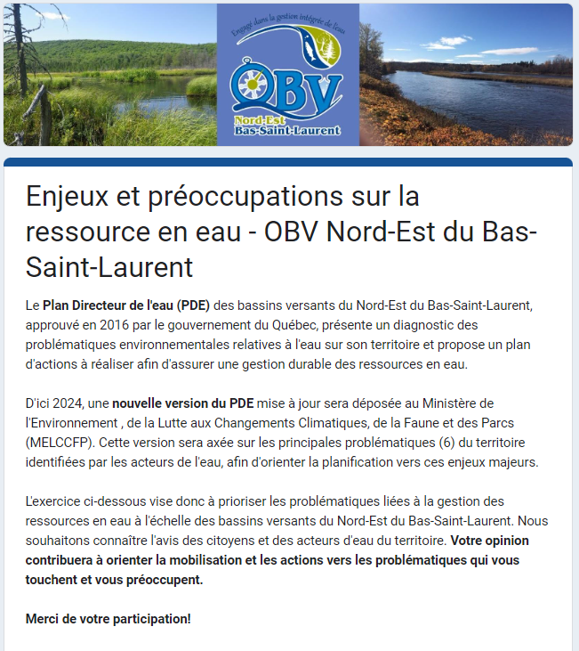 Qu'est-ce qu'un bassin versant ?  Organisme des Bassins Versants du  Nord-Est du Bas-Saint-Laurent